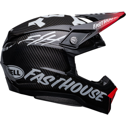 BELL 2023 MOTO-10 FASTHOUSE PRIVATEER BLACK / RED HELMET - L