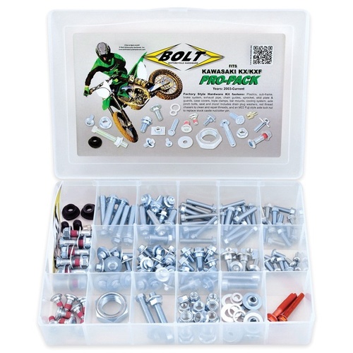 BOLT KAWASAKI KX/KXF FACTORY STYLE PRO PACK HARDWARE KIT