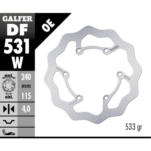 GALFER YAMAHA WAVE REAR BRAKE DISC