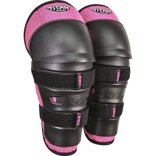 FOX TITAN PEEWEE BLACK/PINK TODDLER KNEE GUARDS