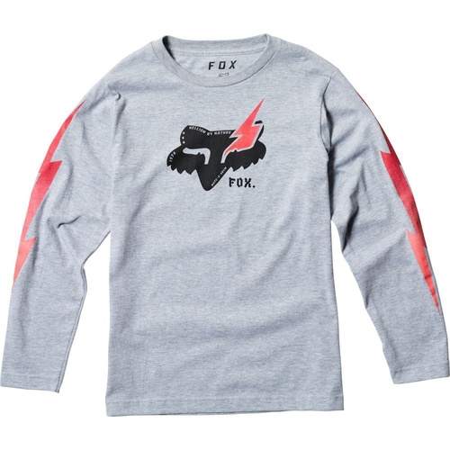 FOX HELLION LIGHT GREY LS KIDS TEE - XL