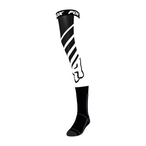 FOX MACH ONE BLACK/WHITE KNEE BRACE SOCKS - M