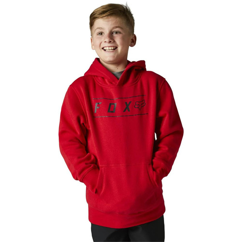 FOX PINNACLE FLAME RED KIDS PULLOVER HOODIE - S