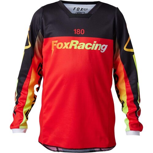 FOX 2023 180 STATK FLO RED KIDS JERSEY - XL