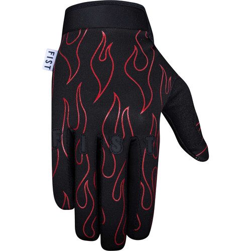 FIST FROSTY FINGERS RED FLAME COLD WEATHER GLOVES - XS