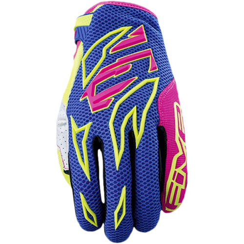 FIVE MXF3 FLASH BLUE/PINK/YELLOW GLOVES - XS