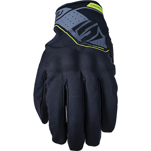 FIVE RS WP WATERPROOF BLACK / FLURO GLOVES - XL