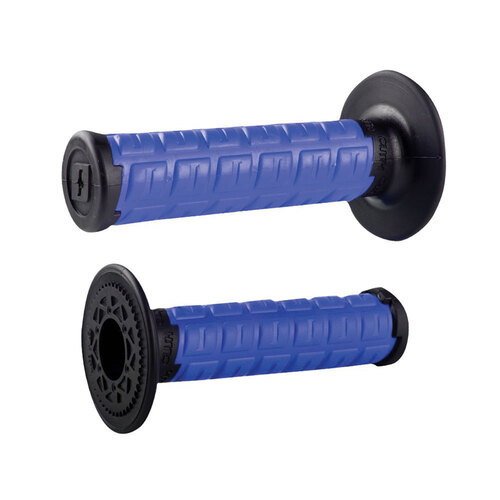 ODI CRUSH DUAL-PLY BLACK/BLUE MX GRIPS