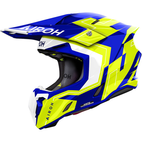 AIROH TWIST 3.0 DIZZY GLOSS BLUE / YELLOW HELMET - S