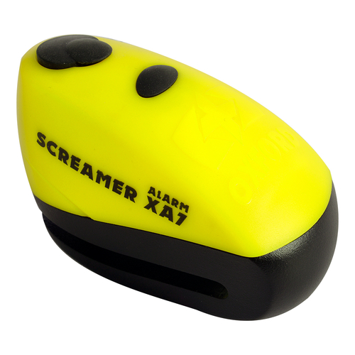 OXFORD XA7 SCREAMER ALARM YELLOW / BLACK DISC LOCK