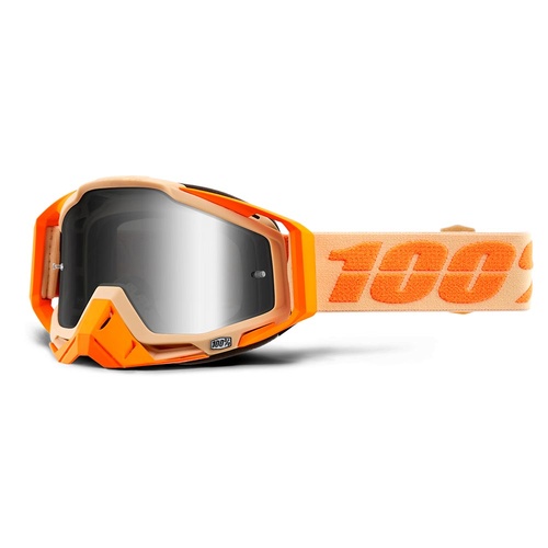 100% PERCENT RACECRAFT SAHARA SILVER TINTED GOGGLES