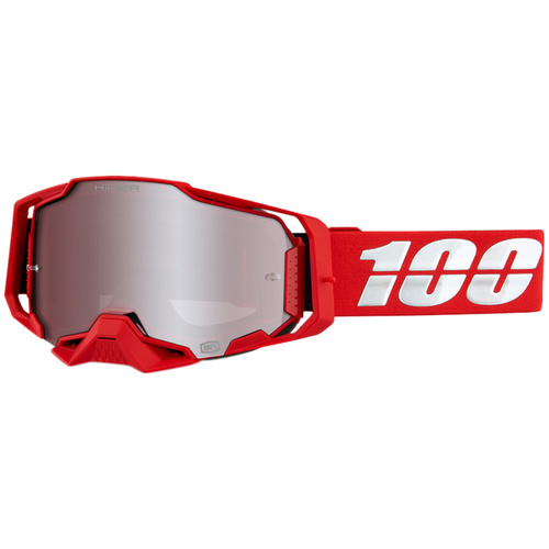 100% PERCENT ARMEGA WAR RED SILVER HIPER GOGGLES