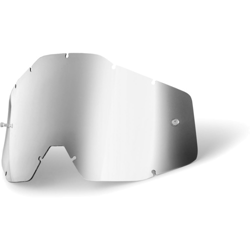 100% RACECRAFT, ACCURI & STRATA SILVER MIRROR LENS