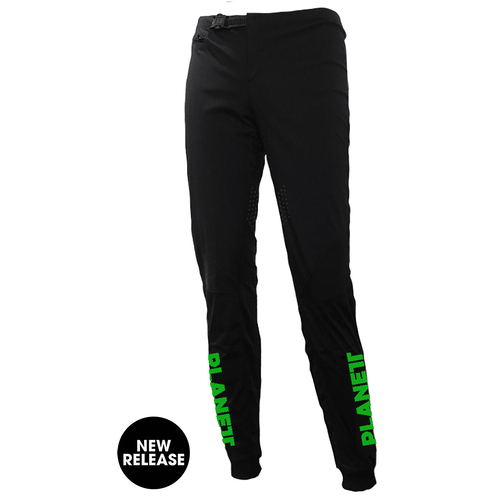 PLANETT 2ND SKIN RIDE BLACK/GREEN BMX KIDS PANTS - 22