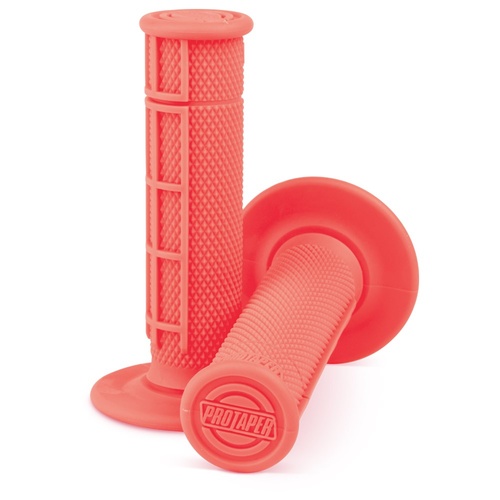 PRO TAPER HALF WAFFLE RC NEON RED GRIPS