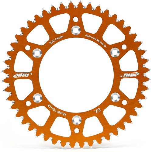 RHK KTM 85 SX 03-17 HUSQVARNA TC85 14-17 WARRIOR ALLOY ORANGE REAR SPROCKET - 45T