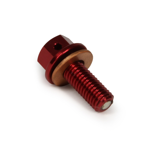 RHK SUZUKI RMZ250 07-15 DRZ400 00-15 RED MAGNETIC DRAIN PLUG