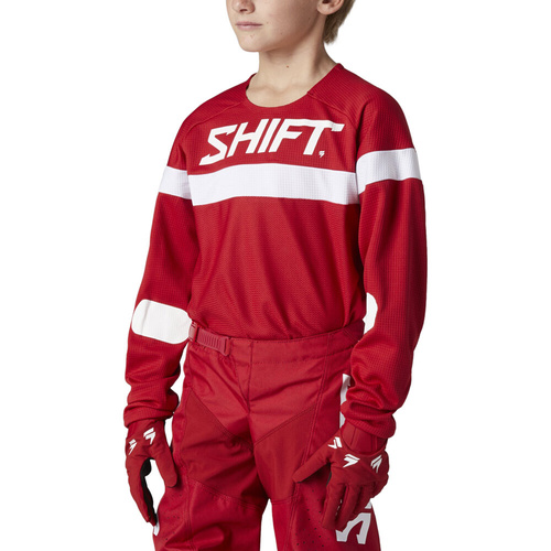 SHIFT 2021 WHIT3 REDHOT HAUT RED KIDS JERSEY - LG