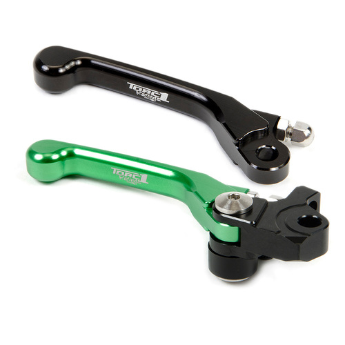 TORC 1 KAWASAKI / YAMAHA VENGEANCE BLACK / GREEN BRAKE LEVER KIT